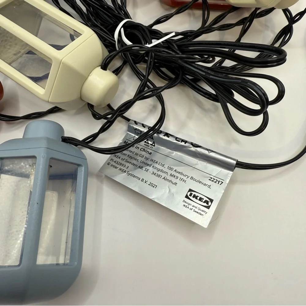 IKEA SOMMARLANKE Led String Mini Lantern Lights, 12 Lights, Battery Operated